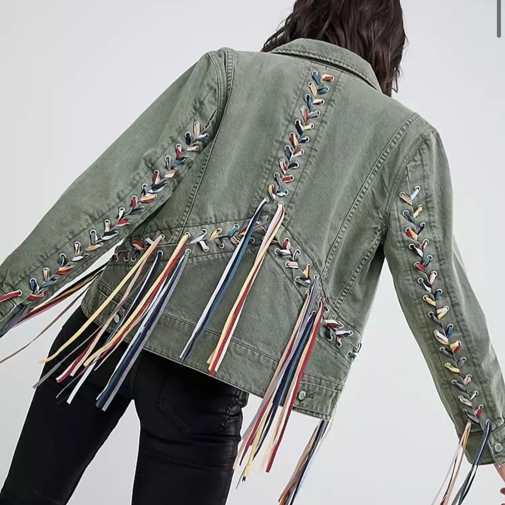 BLANK NYC size medium Ribbon Laced Jacket
